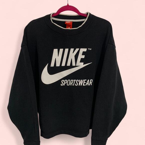 Nike Black Crewneck Sweatshirt with white accents size XL - Picture 1 of 5